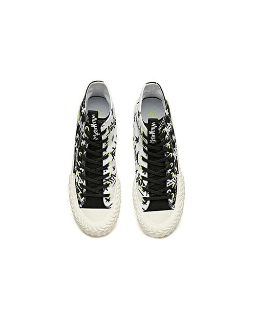 Anta Black Stash X Canvas High Shoes 'Graffiti-Addicted To Brooklyn' for men