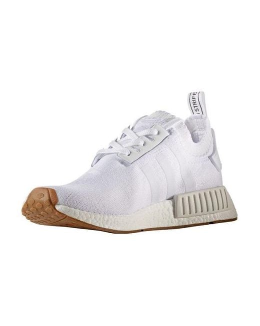 Adidas White Nmd_R1 Primeknit Gum' for men