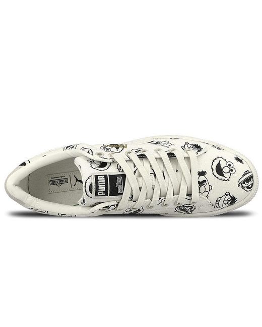 PUMA White Sesame Street X Basket 'Whisper' for men