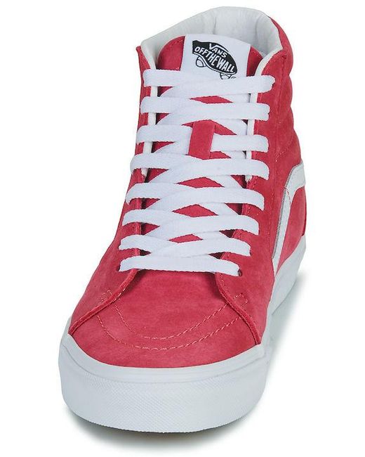 Vans Red (Wmns) Pig Suede Sk8-Hi