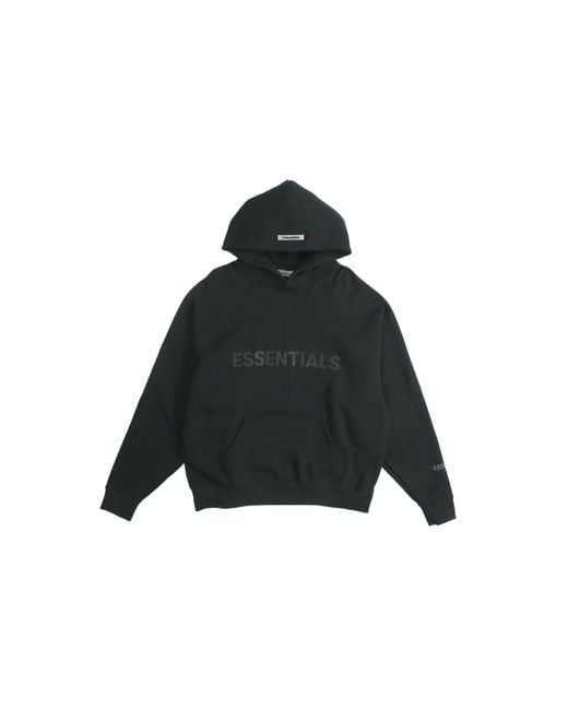 Fear Of God Black Ss20 Logo Hoodie for men