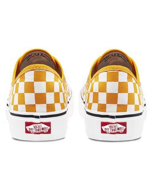 Vans Yellow Authentic Sf 'Checkerboard for men