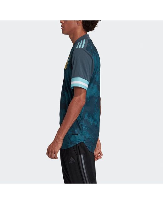 Adidas Blue Au Player Edition Argentina Away Breathable Short Sleeve Soccer/Football Jersey for men