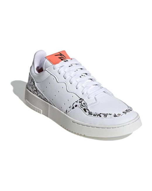 Adidas White (Wmns) Supercourt 'Semi Coral'