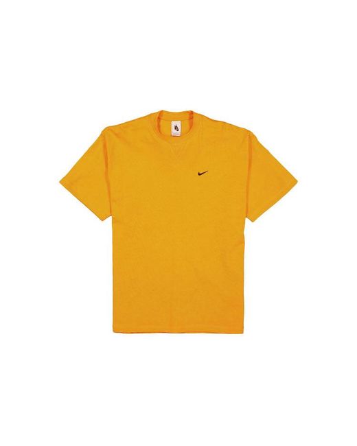Nike Yellow Air X Kim Jones Crossover Logo Alphabet Printing Round Neck Short Sleeve Us Edition Couple Style