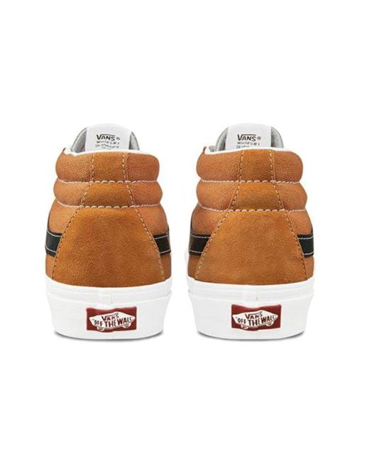 Vans Brown Retro Sport Sk8-Mid Shoes for men