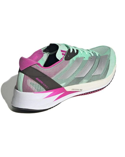 Adidas White (Wmns) Adizero Adios 7 Running Shoes 'Pulse Mint'