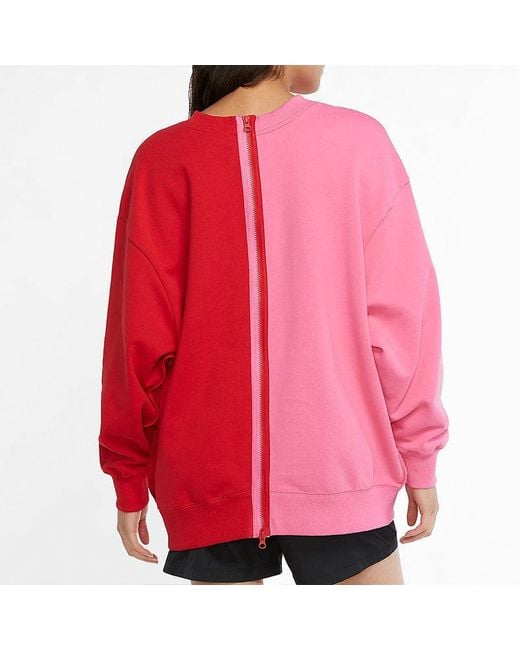 Nike Red (Wmns) Back Cardigan Zipper Long Sleeves Cz1431-657