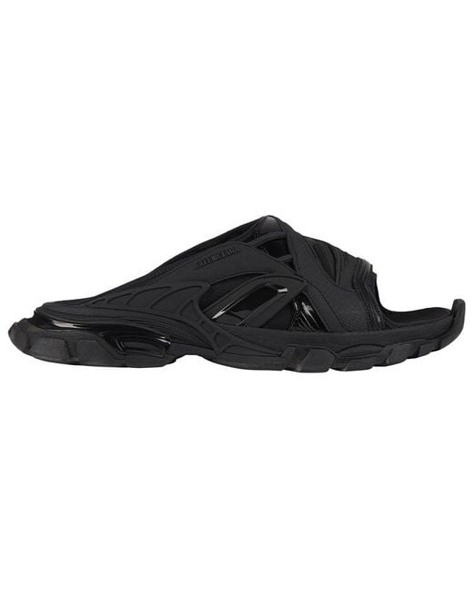 Balenciaga Black Track Slide Sandal for men
