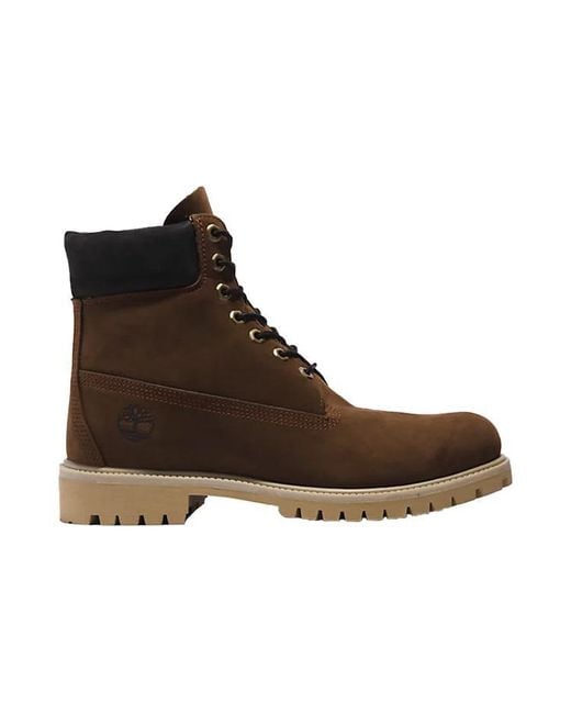 Timberland Brown 6-Inch Premium Waterproof Boot 'Dark Nubuck' for men