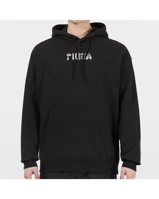 PUMA Black Downtown Funny Logo Printing Sports for men