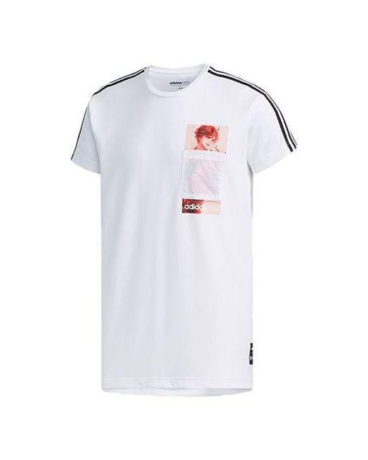 Adidas White Neo X Crossover Casual Sports Short Sleeve for men