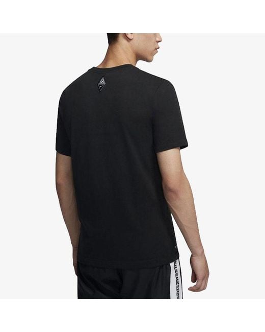 Nike Black Giannis Dri-Fit Tee Alphabet Basketball T-Shirt for men