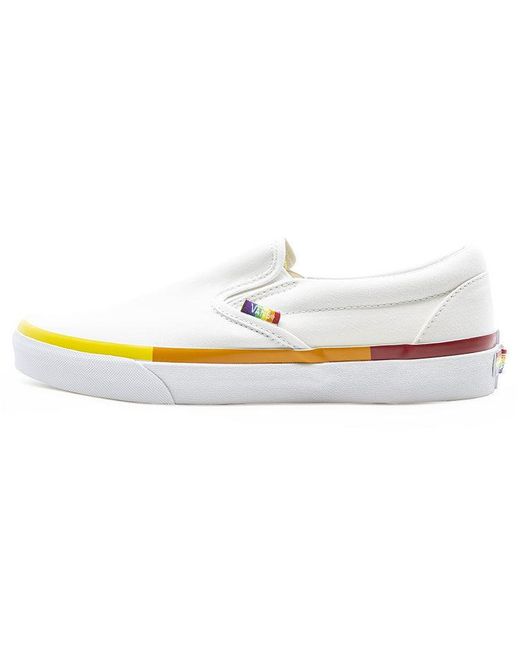 Vans White Classic Slip-On for men