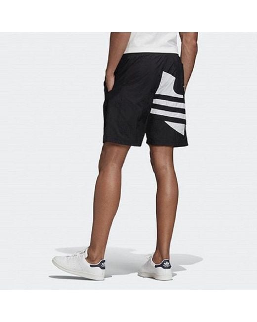 Adidas Black Originals Big Trefoil Track Shorts for men