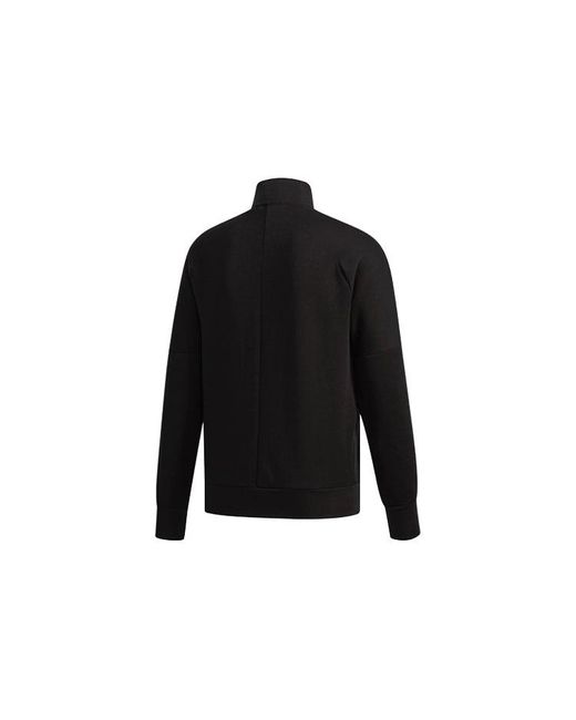 Adidas Black Wj Tt Swt Martial Arts Logo Collar Jacket For for men