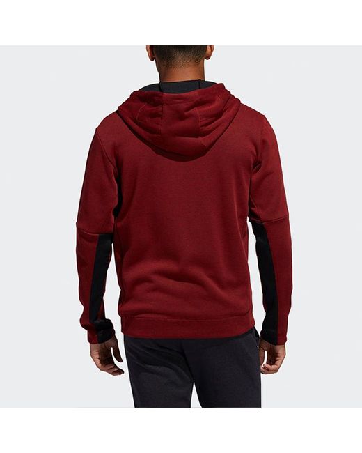 Adidas Red Cny Cu Hoodie Basketball Sports Hooded Jacket for men