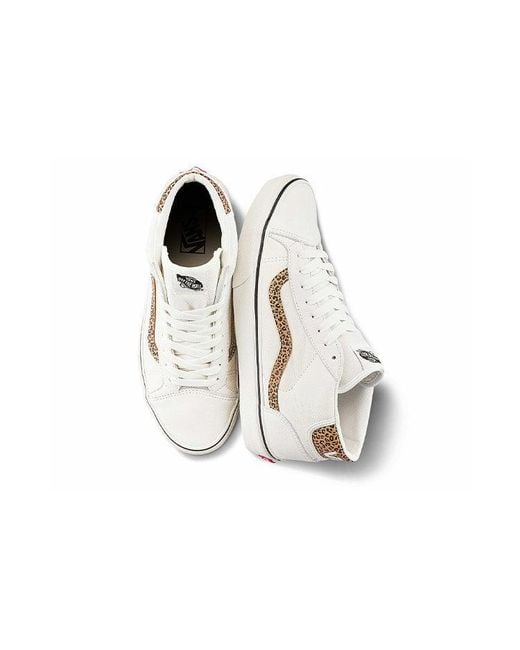 Vans White General Mid Skool Skate Shoes for men