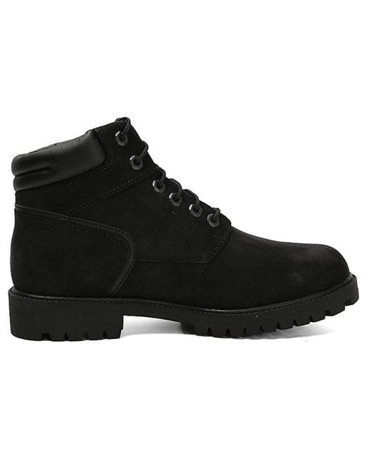 Timberland Black Heritage Casual Walking Wide-Fit Boots Nubuck for men