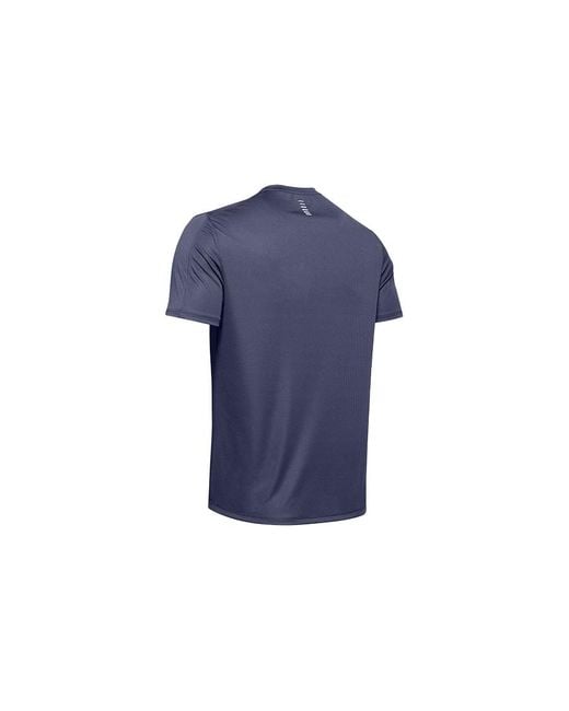Under Armour Blue Speed Stride Running Sports Short Sleeve for men