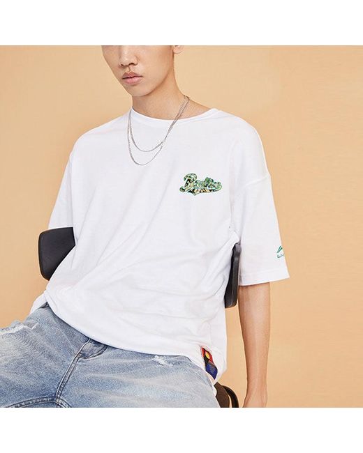 Li-ning Blue Paris Fashion Week Series Subject Element Printing Short Sleeve for men