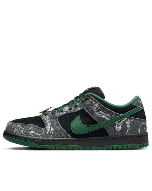 Nike Green X There Skateboard Sb Dunk Low Pro 'Anthracite Gorge' for men