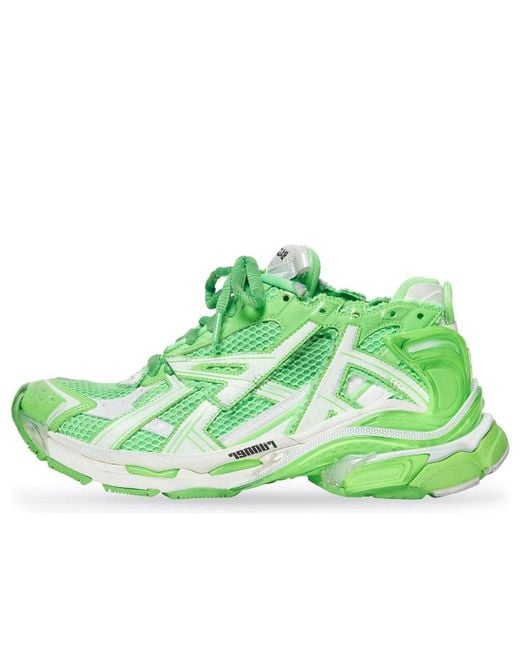 Balenciaga Green Runner Sneakers Fluo Mesh And Nylon' for men