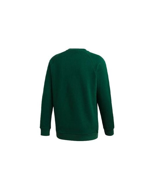 Adidas Green Originals Trefoil Crew Casual Sports Round Neck Pullover for men