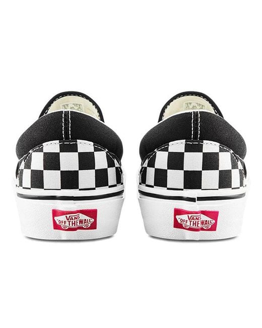 Vans Black Classic Slip-On 'Paint Drip Checkerboard' for men