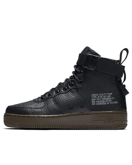 Nike Black (Wmns) Sf Air Force 1 Mid 'Hazel'