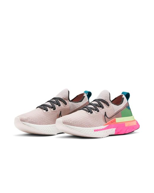 Nike Pink (Wmns) React Infinity Run Flyknit Premium Ash'