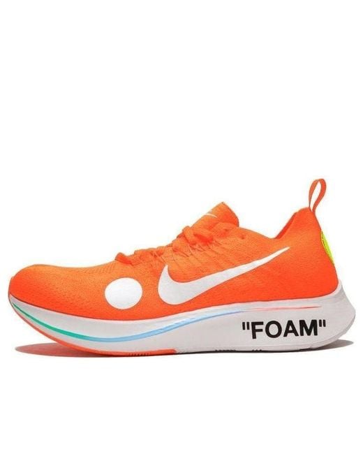 Nike Orange X Off- Zoom Fly Mercurial Flyknit 'Total' for men