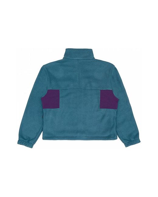 Nike Blue Colorblock Stand Collar Fleece Zipper Dark Sapphire Jacket 'Midnight Turq Grdppl' for men