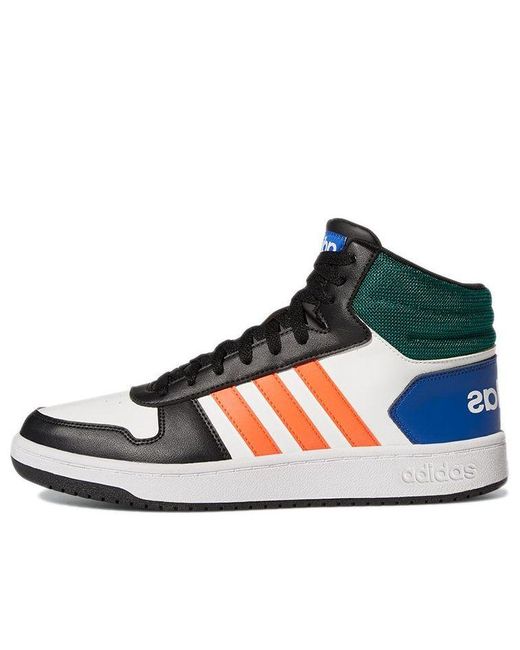 adidas Hoops 2.0 Mid 'white Multi-color' in Blue for Men | Lyst