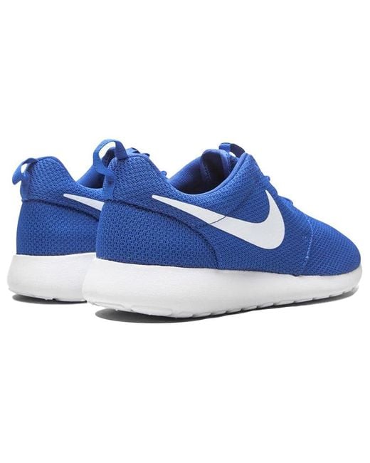 Nike Blue Roshe One Lightweight Shock Absorption Non-Slip Low Tops Casual 'Game Royal' for men