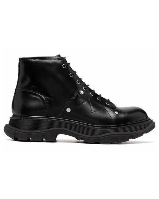 McQueen Black Tread Slick Boot for men
