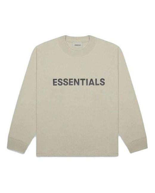 Fear Of God White 3D Silicon Applique Long Sleeve T-Shirt for men