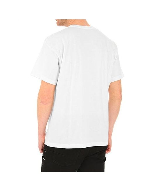Dior White Round Neck Pullover Short Sleeve for men
