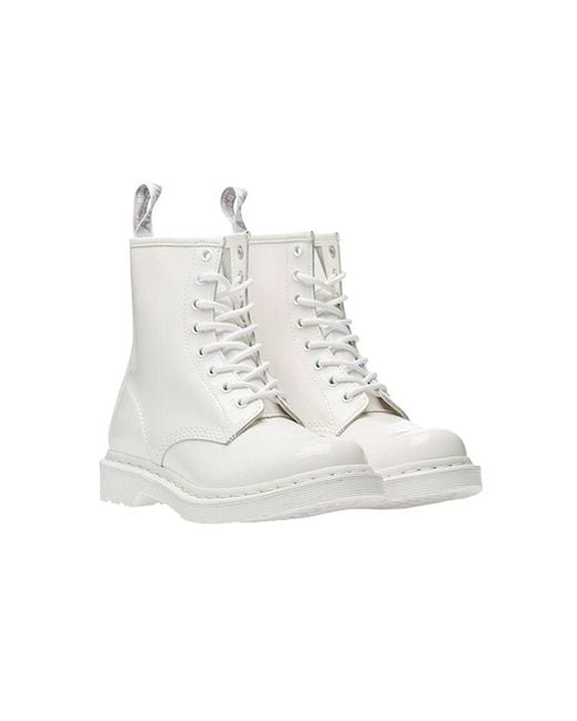 Dr. Martens White (Wmns) 1460 Mono Martin Boots