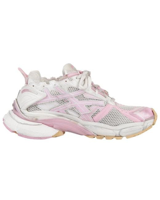 Balenciaga White Runner Sneakers Baby Mesh And Nylon' for men