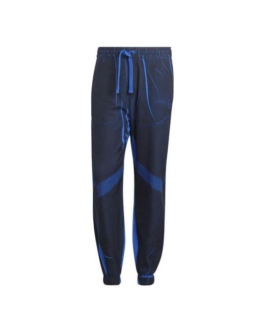 Adidas Blue Originals X Version Crossover Ss22 Casual Colorblock Splicing Logo Sports Pants for men