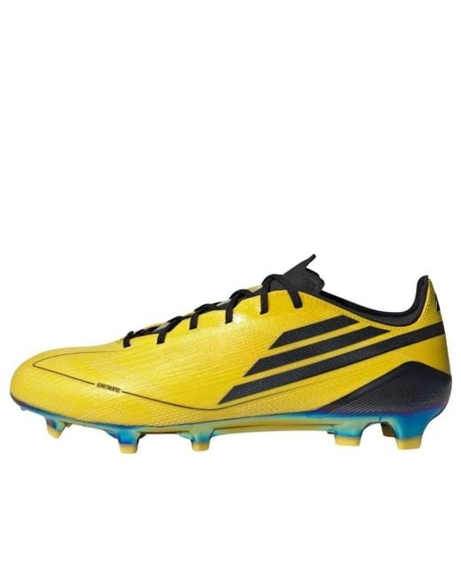 Adidas Yellow F50 Elite 2010 Leather Fg for men