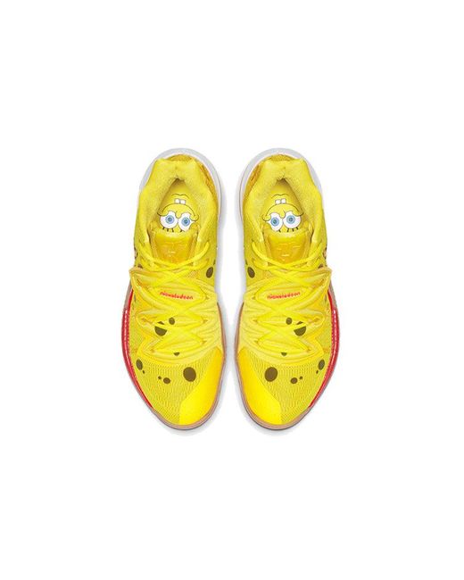 Nike Yellow Kyrie 5 Spongebob Squarepants for men