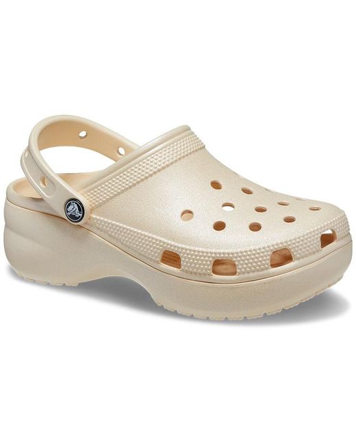 CROCSTM Natural (Wmns) Classic Clog Platform Shimmer 'Vanilla'