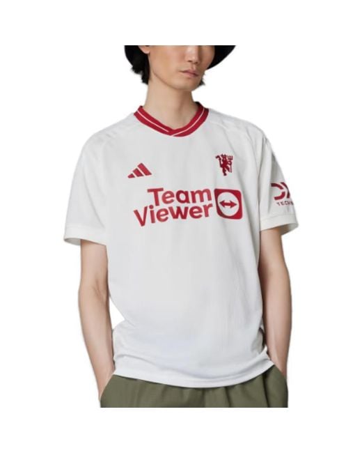 Adidas White Mufc 3 Jersey 23/24 Mufc 3 Jersey 23/24 for men