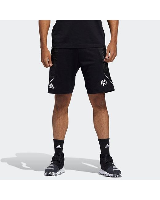 Adidas Black Hrd C365 Slogan Basketball Shorts for men