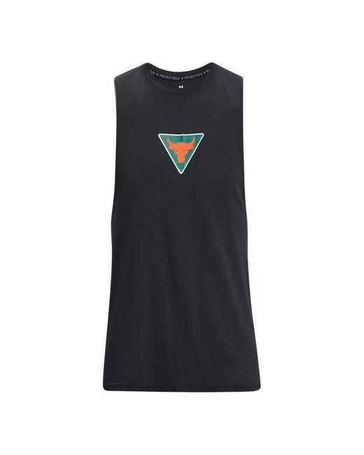 Under Armour Black Project Rock Dmnd Muscle Tank for men