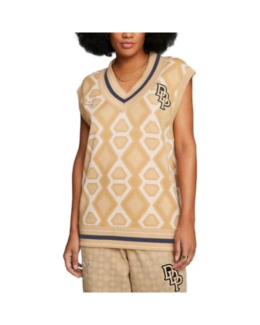 PUMA Natural X Dapper Dan Knit Vest Ginger Root for men