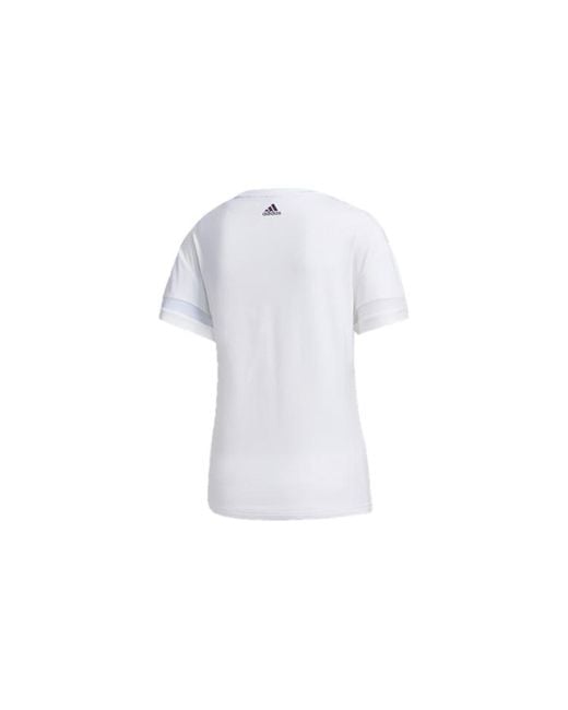 Adidas White (Wmns) Sports Stylish Round Neck Short Sleeve