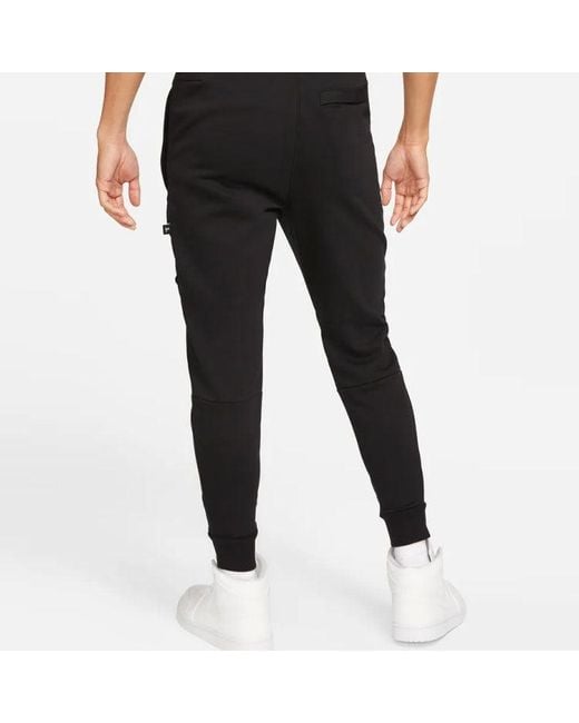 Nike Black Zion Performance Alphabet Embroidered Solid Color Bundle Feet Sports Pants for men